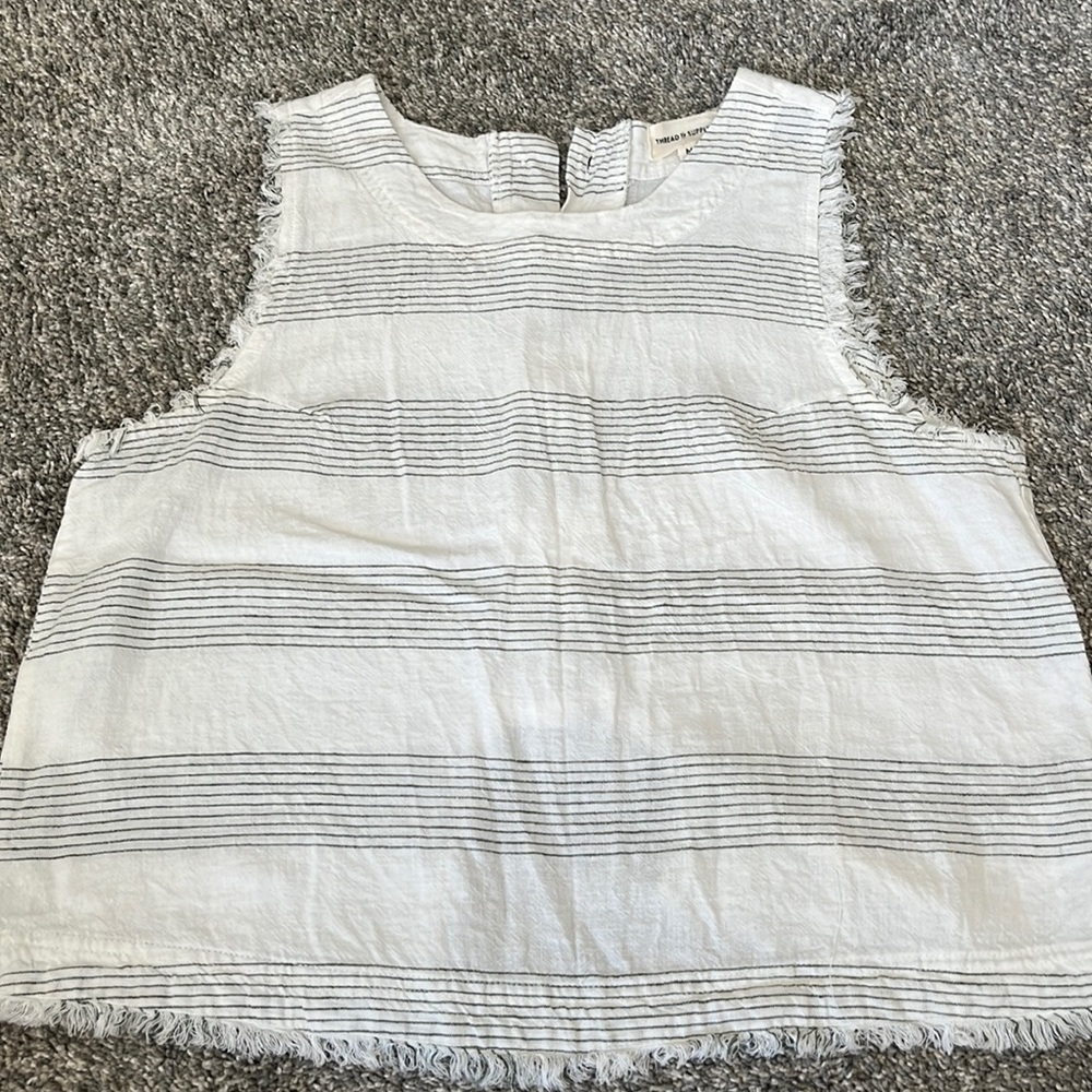 Thread & supply striped top